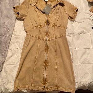 MOVING SALE NWT Brown Denim Dress
